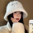 春 コーデ レディース ファッション オシャレ アイテム カワイイ コーデ シンプル きれいめ ナチュラル 上品カジュアル 女性用 婦人服 ウサギ ファー フィッシャーマンハット 秋 冬 韓国ファッション バケット ハット 暖かい 白 スプラッシュ