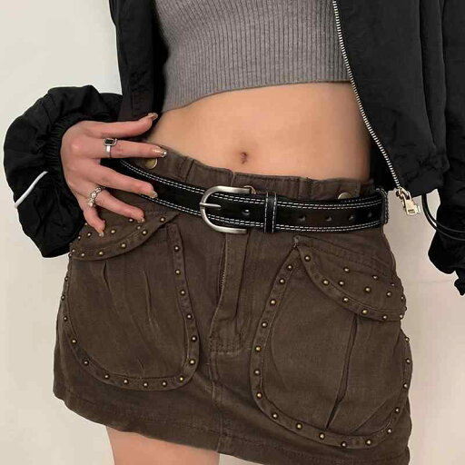 春 コーデ レディース ファッション オシャレ アイテム カワイイ コーデ シンプル きれいめ ナチュラル 上品カジュアル 女性用 婦人服 ブラック レトロ ベルト アメリカン ハイエンド スカート 装飾 春 コーデ レディース ファッション オシャレ アイテム カワイイ コーデ シンプル きれいめ ナチュラル 上品カジュアル 女性用 婦人服 ブラック レトロ ベルト アメリカン ハイエンド スカート 装飾