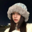 春 コーデ レディース ファッション オシャレ アイテム カワイイ コーデ シンプル きれいめ ナチュラル 上品カジュアル 女性用 婦人服 ウサギ ファーニット 帽子 青 ウール バケット ハット 秋 暖かい 防寒 耳保護 ファー フィッシャーマン