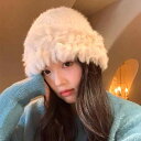 春 コーデ レディース ファッション オシャレ アイテム カワイイ コーデ シンプル きれいめ ナチュラル 上品カジュアル 女性用 婦人服 ウサギ ファー 帽子 秋 暖かい 耳保護 ニット フィッシャーマン ハット
