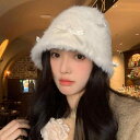 春 コーデ レディース ファッション オシャレ アイテム カワイイ コーデ シンプル きれいめ ナチュラル 上品カジュアル 女性用 婦人服 白 ウサギ ファー フィッシャーマンハット 秋 冬 厚手 暖かい バケット ハット