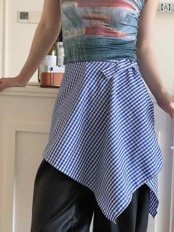 春 コーデ レディース ファッション オシャレ アイテム カワイイ コーデ シンプル きれいめ ナチュラル 上品カジュアル 女性用 婦人服 ブルー チェック柄 バット カーテン 夏 韓国ファッション ウェア ワンピース ボタン レース