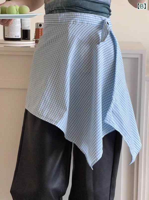 春 コーデ レディース ファッション オシャレ アイテム カワイイ コーデ シンプル きれいめ ナチュラル 上品カジュアル 女性用 婦人服 ブルー チェック柄 バット カーテン 夏 韓国ファッション ウェア ワンピース ボタン レース