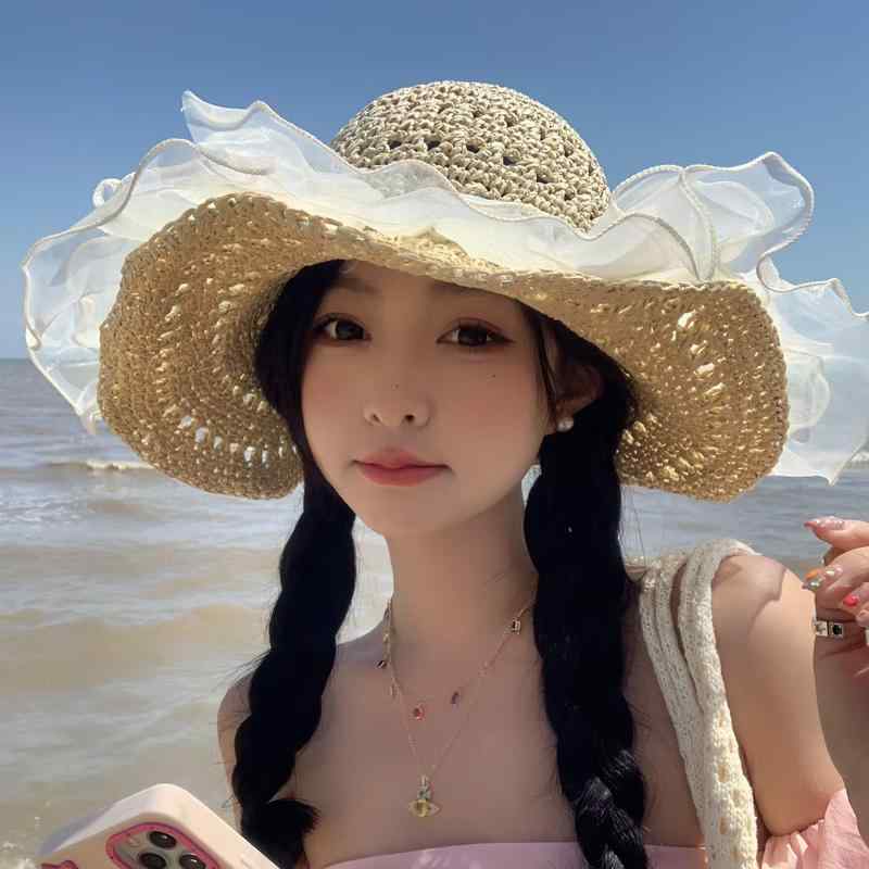 春 コーデ レディース ファッション オシャレ アイテム カワイイ コーデ シンプル きれいめ ナチュラル 上品カジュアル 女性用 婦人服 韓国ファッション 麦わら 帽子 花 縁 ビーチ 夏 旅行 ファッション 日よけ つば広