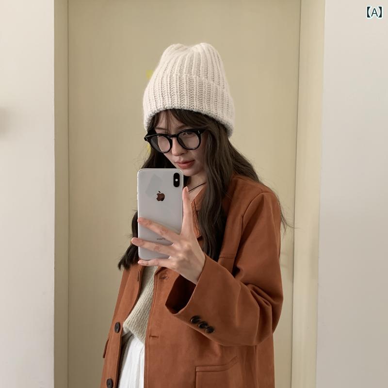 春 コーデ レディース ファッション オシャレ アイテム カワイイ コーデ シンプル きれいめ ナチュラル 上品カジュアル 女性用 婦人服 ウサギ ファー ベージュ ライン ゆったり ベーシック ウール 帽子 韓国ファッション 暖かい ニット 防寒