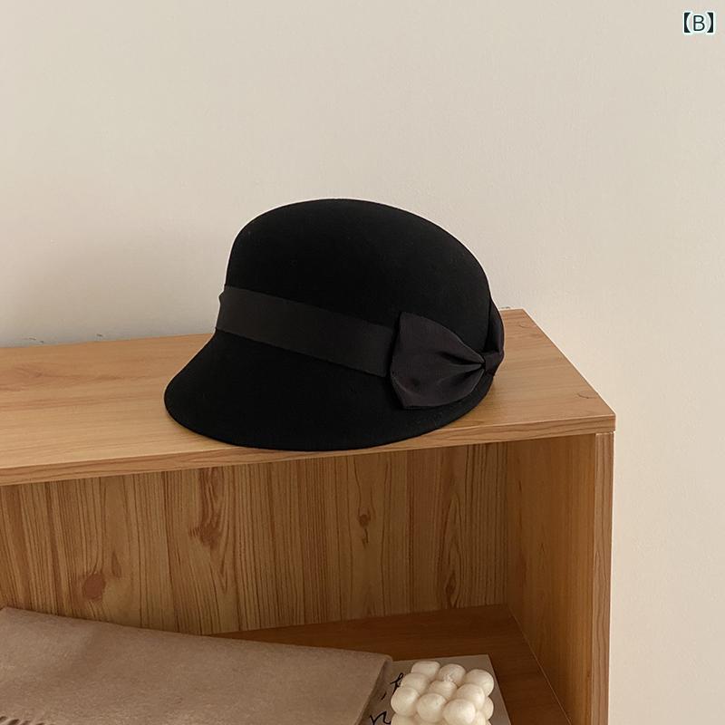 春 コーデ レディース ファッション オシャレ アイテム カワイイ コーデ シンプル きれいめ ナチュラル 上品カジュアル 女性用 婦人服 レトロ ウール リボン 飾り 帽子 秋 乗馬 帽子 ファッション フェルト