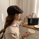 春 コーデ レディース ファッション オシャレ アイテム カワイイ コーデ シンプル きれいめ ナチュラル 上品カジュアル 女性用 婦人服 帽子 秋 英国スタイル 逆 ベレー 帽子 レトロ 画家帽 ブラウン ピーク 帽子