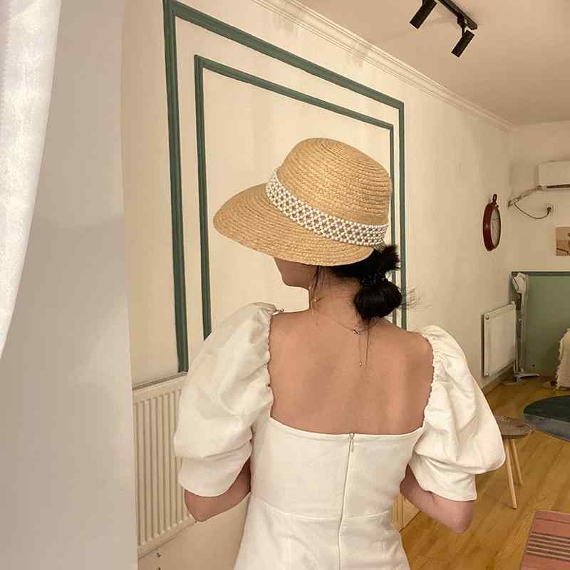 春 コーデ レディース ファッション オシャレ アイテム カワイイ コーデ シンプル きれいめ ナチュラル 上品カジュアル 女性用 婦人服 パール 麦わら 帽子 つば有り 日よけ 海辺 外出 フレンチ サンハット