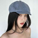 春 コーデ レディース ファッション オシャレ アイテム カワイイ コーデ シンプル きれいめ ナチュラル 上品カジュアル 女性用 婦人服 綿 シンプル 帽子 夏 レトロ ベレー 帽子 ピーク 青