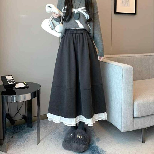 春 コーデ レディース ファッション オシャレ カワイイ シンプル きれいめ ナチュラル 上品カジュアル 婦人服 厚手 グレー ウール スカート ミドル丈 ストレッチ ハイウエスト レース Aライン 裾 アンブレラ 春 コーデ レディース ファッション オシャレ カワイイ シンプル きれいめ ナチュラル 上品カジュアル 婦人服 厚手 グレー ウール スカート ミドル丈 ストレッチ ハイウエスト レース Aライン 裾 アンブレラ