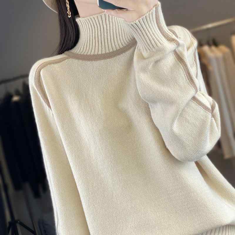 Long-Sleeved Knit - 春 コーデ レディース ファッション オシャレ カワイイ シンプル きれいめ ナチュラル 上品カジュアル 婦人服 セーター タートルネック セーター シャツ