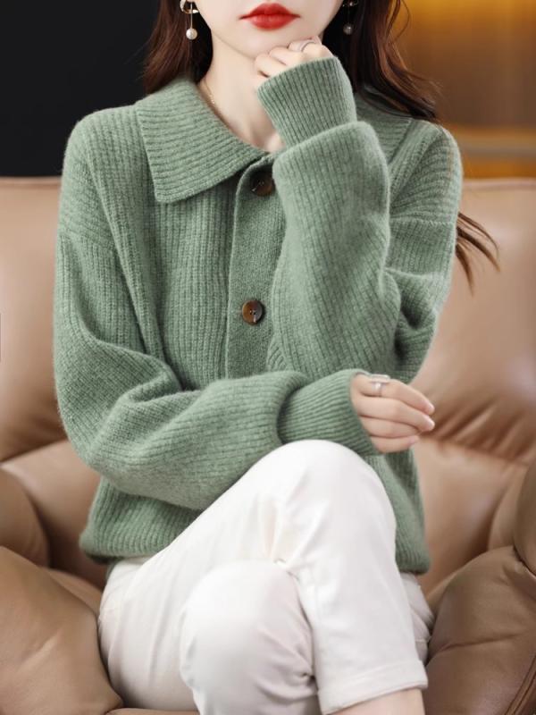 春 コーデ レディース ファッション オシャレ カワイイ シンプル きれいめ ナチュラル 上品カジュアル 婦人服 ウールカーディガン ニット 厚手 ジャケット