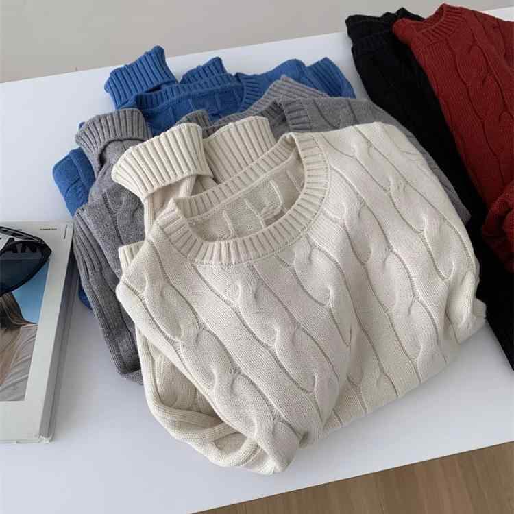 春 コーデ レディース ファッション オシャレ カワイイ シンプル きれいめ ナチュラル 上品カジュアル 婦人服 厚手 ニット セーター ゆったり ニット カーディガン 防寒 ラウンドネック トップス