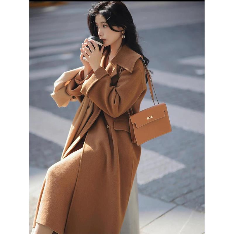 春 コーデ レディース ファッション オシャレ カワイイ シンプル きれいめ ナチュラル 上品カジュアル 婦人服 カーキ ウール ロング 厚手 コート