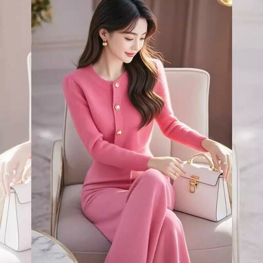 春 コーデ レディース ファッション オシャレ カワイイ シンプル きれいめ ナチュラル 上品カジュアル 婦人服 ハイエンド ピンク セーター ツーピース スーツ 春 コーデ レディース ファッション オシャレ カワイイ シンプル きれいめ ナチュラル 上品カジュアル 婦人服 ハイエンド ピンク セーター ツーピース スーツ