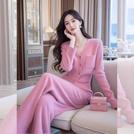 春 コーデ レディース ファッション オシャレ カワイイ シンプル きれいめ ナチュラル 上品カジュアル 婦人服 ハイエンド ピンク セーター パンツ スーツ 春 コーデ レディース ファッション オシャレ カワイイ シンプル きれいめ ナチュラル 上品カジュアル 婦人服 ハイエンド ピンク セーター パンツ スーツ
