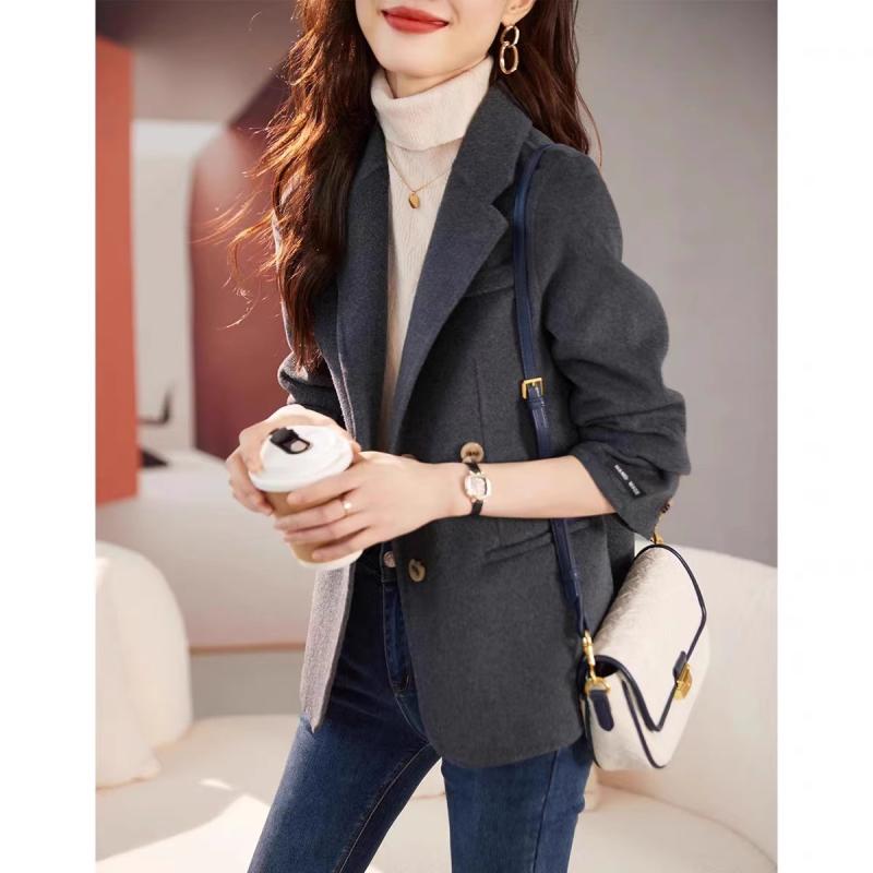 Rakuten - 春 コーデ レディース ファッション オシャレ カワイイ シンプル きれいめ ナチュラル 上品カジュアル 婦人服 カジュアル ウール スーツ ジャケット 襟 コート