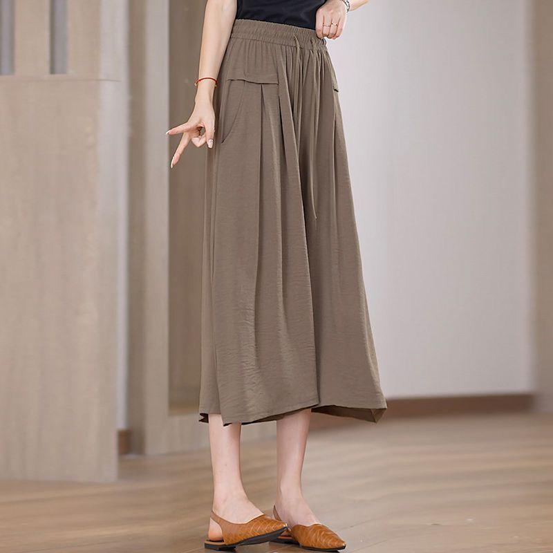 春 コーデ レディース ファッション オシャレ カワイイ シンプル きれいめ ナチュラル 上品カジュアル 婦人服 スカート パンツ 夏 ハイウエスト カジュアル ゆったり ワイド