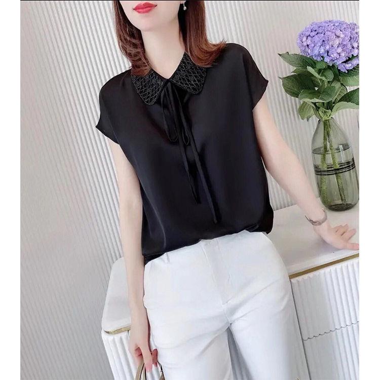 Rakuten - 春 コーデ レディース ファッション オシャレ カワイイ シンプル きれいめ ナチュラル 上品カジュアル 婦人服 シンプル ストラップ シフォンシャツ 夏 スリム 無地 半袖 シャツ トップス