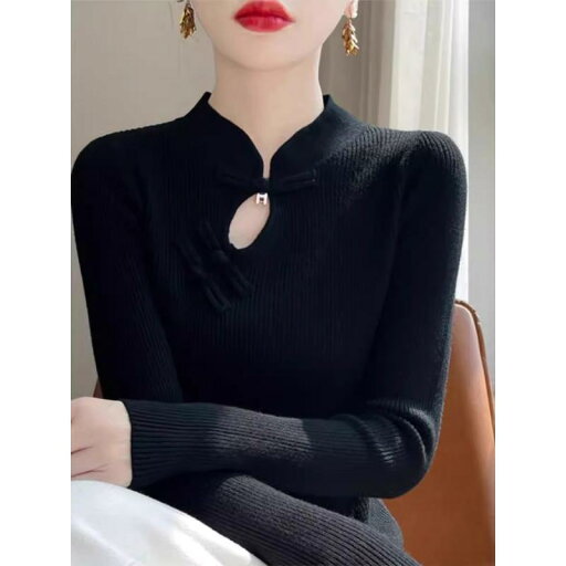 春 コーデ レディース ファッション オシャレ カワイイ シンプル きれいめ ナチュラル 上品カジュアル 婦人服 フレンチ チャイナドレス ニット セーター クラシック バックル トップス レイヤリング 春 コーデ レディース ファッション オシャレ カワイイ シンプル きれいめ ナチュラル 上品カジュアル 婦人服 フレンチ チャイナドレス ニット セーター クラシック バックル トップス レイヤリング