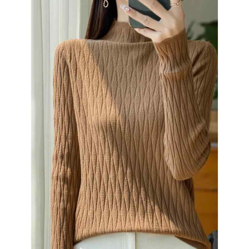 春 コーデ レディース ファッション オシャレ カワイイ シンプル きれいめ ナチュラル 上品カジュアル 婦人服 軽 ハーフ タートルネッ..
