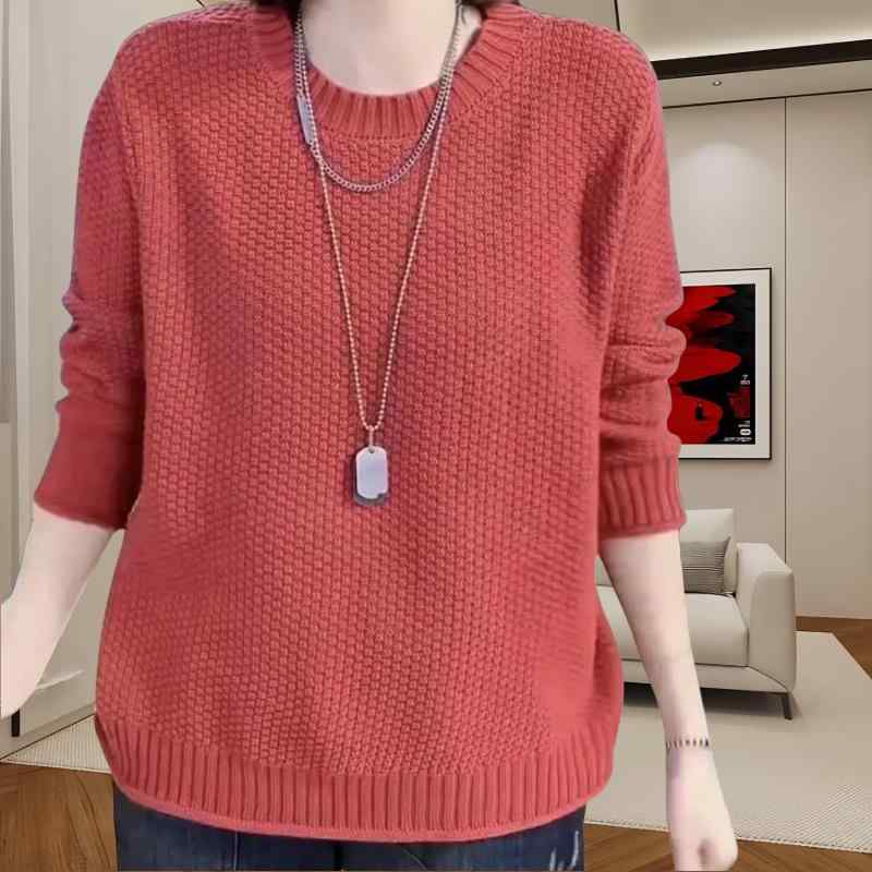 其它 - 春 コーデ レディース ファッション オシャレ カワイイ シンプル きれいめ ナチュラル 上品カジュアル 婦人服 長袖 無地 ラウンドネック セーター トップス