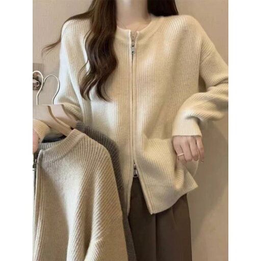 春 コーデ レディース ファッション オシャレ カワイイ シンプル きれいめ ナチュラル 上品カジュアル 婦人服 ダブル ジッパー ニット カーディガン ジャケット セーター ポケット 春 コーデ レディース ファッション オシャレ カワイイ シンプル きれいめ ナチュラル 上品カジュアル 婦人服 ダブル ジッパー ニット カーディガン ジャケット セーター ポケット