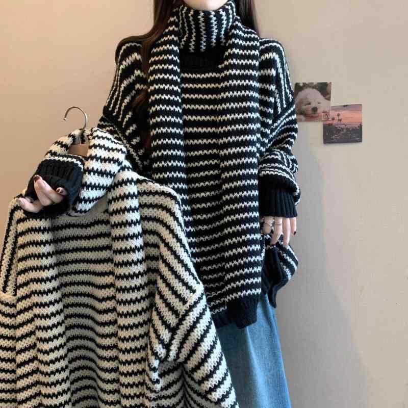 春 コーデ レディース ファッション オシャレ カワイイ シンプル きれいめ ナチュラル 上品カジュアル 婦人服 スカーフ セーター ハイエンド ストライプ セーター トップス シャツ