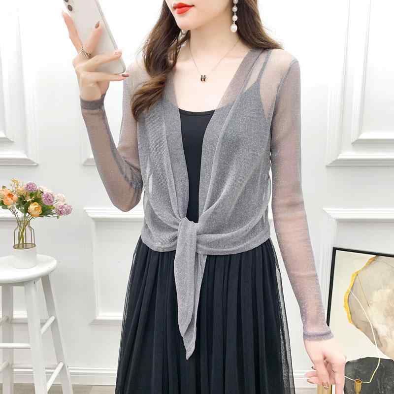 春 コーデ レディース ファッション オシャレ カワイイ シンプル きれいめ ナチュラル 上品カジュアル 婦人服 薄手 ストール サマーカーディガン 長袖 日焼け防止 服 コート 快適 シャツ スカート トップス(4.0)