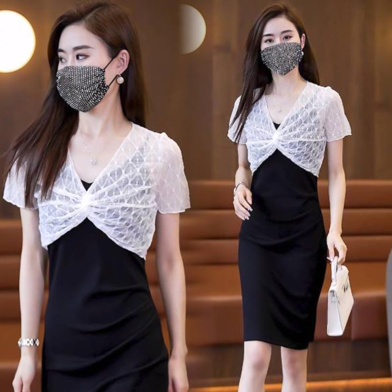 春 コーデ レディース ファッション オシャレ カワイイ シンプル きれいめ ナチュラル 上品カジュアル 婦人服 サマー ストール 半袖 スカート トップス 快適 ツイスト ブラウス チョッキ