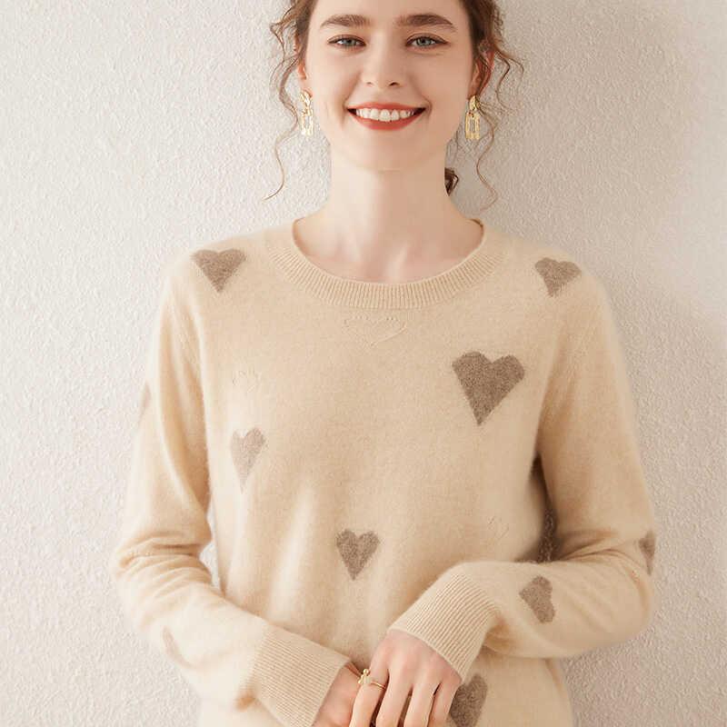 春 コーデ レディース ファッション オシャレ カワイイ シンプル きれいめ ナチュラル 上品カジュアル 婦人服 ハイエンド セーター ラウンドネック カラーマッチング 防寒 プルオーバー ニット レイヤリング シャツ