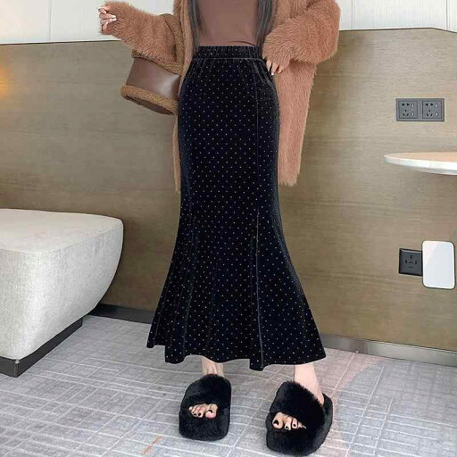春 コーデ レディース ファッション オシャレ カワイイ シンプル きれいめ ナチュラル 上品カジュアル 婦人服 ゴールド ベルベット フィッシュテール スカート ミドル丈 Aライン スカート フレンチ ロング 春 コーデ レディース ファッション オシャレ カワイイ シンプル きれいめ ナチュラル 上品カジュアル 婦人服 ゴールド ベルベット フィッシュテール スカート ミドル丈 Aライン スカート フレンチ ロング