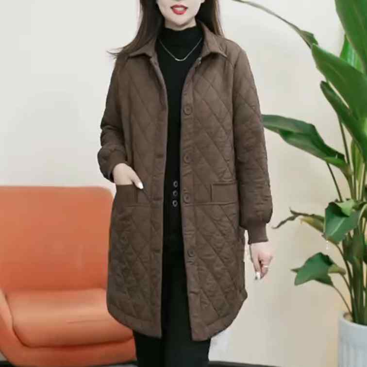 其它 - 春 コーデ レディース ファッション オシャレ カワイイ シンプル きれいめ ナチュラル 上品カジュアル 婦人服 ミドル丈 キルティング ウインドブレーカー コート ライト ハイエンド スリム 大きいサイズ