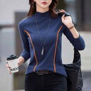春 コーデ レディース ファッション オシャレ カワイイ シンプル きれいめ ナチュラル 上品カジュアル 婦人服 ハーフ タートルネックシャツ コットン スリム...