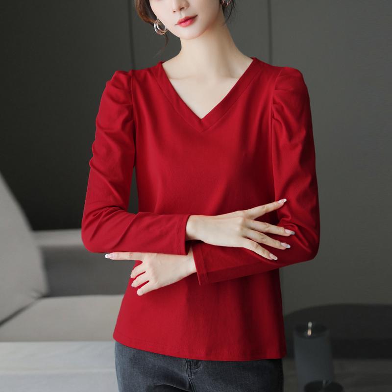 Other - 春 コーデ レディース ファッション オシャレ カワイイ シンプル きれいめ ナチュラル 上品カジュアル 婦人服 長袖 Tシャツ 秋服 コットン レイヤリング トップス