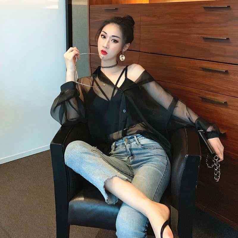 春 コーデ レディース ファッション オシャレ カワイイ シンプル きれいめ ナチュラル 上品カジュアル 婦人服 シフォンシャツ 日焼け防止 服 夏 アウターウェア 長袖 薄手 ゆったり