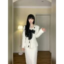 春 コーデ レディース ファッション オシャレ カワイイ シンプル きれいめ ナチュラル 上品カジュアル 婦人服 大きいサイズ フレンチ風 スタイル スカート バタフライ コート ロング