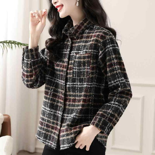 春 コーデ レディース ファッション オシャレ カワイイ シンプル きれいめ ナチュラル 上品カジュアル 婦人服 ツイード ジャケット シャツ クラシック チェック柄 トップス 春 コーデ レディース ファッション オシャレ カワイイ シンプル きれいめ ナチュラル 上品カジュアル 婦人服 ツイード ジャケット シャツ クラシック チェック柄 トップス