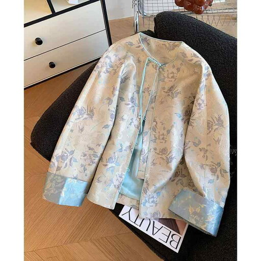 春 コーデ レディース ファッション オシャレ カワイイ シンプル きれいめ ナチュラル 上品カジュアル 婦人服 ジャカード ボタン ジャケット 唐装 トップス 春 コーデ レディース ファッション オシャレ カワイイ シンプル きれいめ ナチュラル 上品カジュアル 婦人服 ジャカード ボタン ジャケット 唐装 トップス