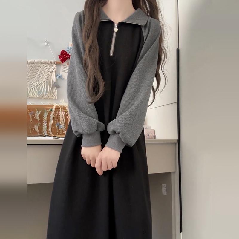 乐天商城 - 春 コーデ レディース ファッション オシャレ カワイイ シンプル きれいめ ナチュラル 上品カジュアル 婦人服 ハイエンド ブラック ドレス ウエスト ロング スカート