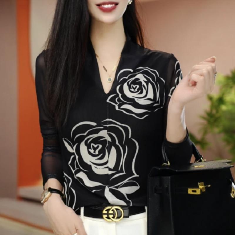 春 コーデ レディース ファッション オシャレ カワイイ シンプル きれいめ ナチュラル 上品カジュアル 婦人服 Vネック メッシュ 長袖 ..