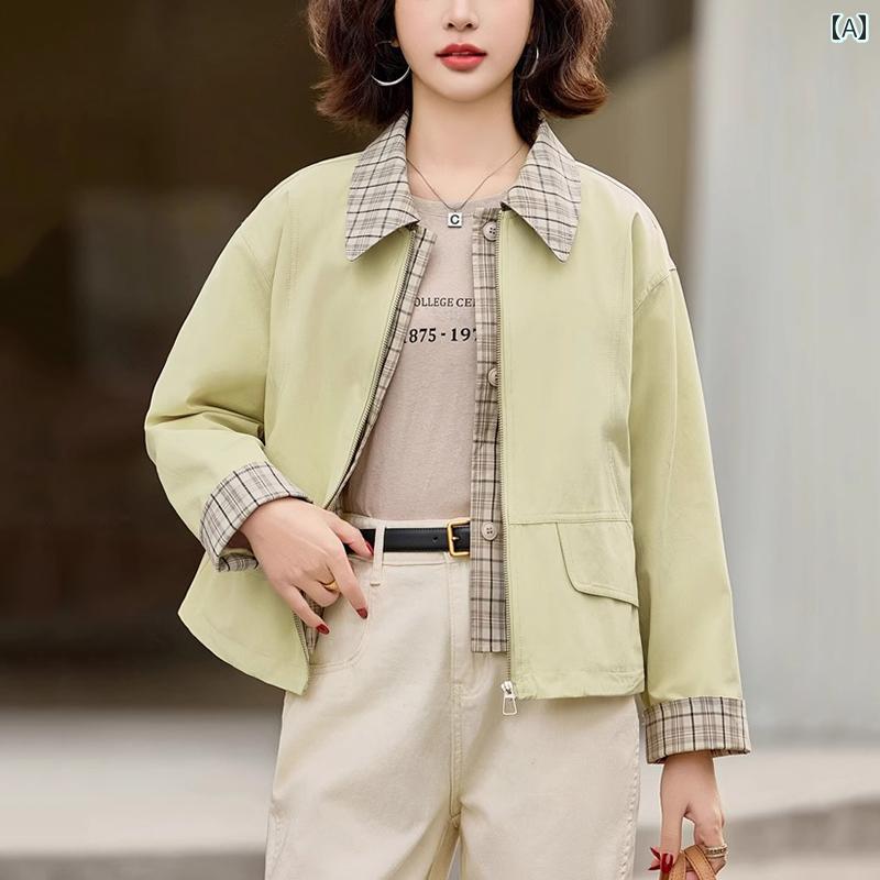 春 コーデ レディース ファッション オシャレ カワイイ シンプル きれいめ ナチュラル 上品カジュアル 婦人服 チェック柄 フェイク ツーピース コート ウェア ジャケット トップス