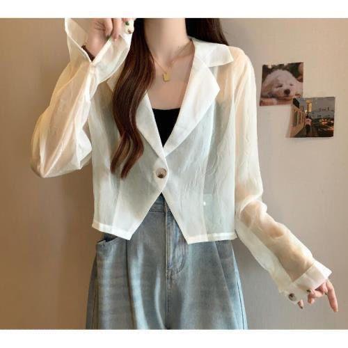 春 コーデ レディース ファッション オシャレ カワイイ シンプル きれいめ ナチュラル 上品カジュアル 婦人服 日焼け防止 シャツ アウター カーディガン 薄手 スーツ トップス