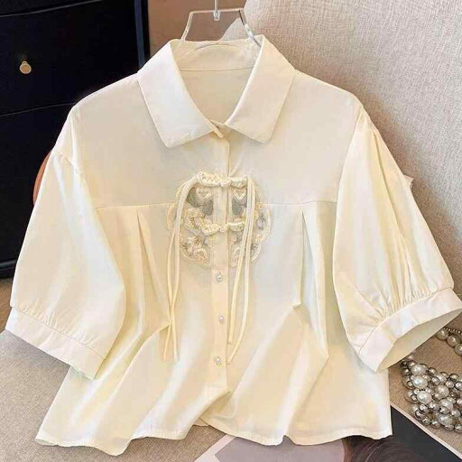 春 コーデ レディース ファッション オシャレ カワイイ シンプル きれいめ ナチュラル 上品カジュアル 婦人服 コットン ディスクボタン ポロカラー シャツ 夏 スリム 半袖 トップス 春 コーデ レディース ファッション オシャレ カワイイ シンプル きれいめ ナチュラル 上品カジュアル 婦人服 コットン ディスクボタン ポロカラー シャツ 夏 スリム 半袖 トップス