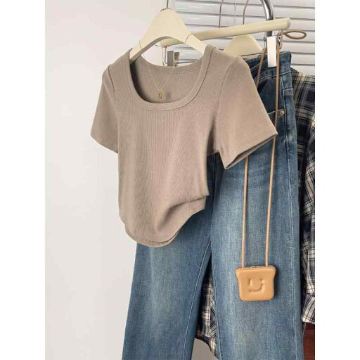 春 コーデ レディース ファッション オシャレ カワイイ シンプル きれいめ ナチュラル 上品カジュアル 婦人服 スクエアネック 半袖 Tシャツ 夏 裾 スリム ウエスト トップス 春 コーデ レディース ファッション オシャレ カワイイ シンプル きれいめ ナチュラル 上品カジュアル 婦人服 スクエアネック 半袖 Tシャツ 夏 裾 スリム ウエスト トップス