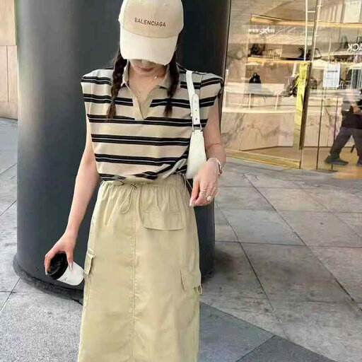 春 コーデ レディース ファッション オシャレ カワイイ シンプル きれいめ ナチュラル 上品カジュアル 婦人服 ストレッチ ウエスト スカート スーツ 夏 Vネックノースリーブ ストライプ トップス 春 コーデ レディース ファッション オシャレ カワイイ シンプル きれいめ ナチュラル 上品カジュアル 婦人服 ストレッチ ウエスト スカート スーツ 夏 Vネックノースリーブ ストライプ トップス