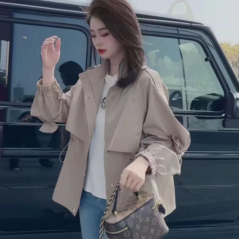 春 コーデ レディース ファッション オシャレ カワイイ シンプル きれいめ ナチュラル 上品カジュアル 婦人服 ハイエンド ウインドブレーカー ジャケット カジュアル ワークウェア ウエスト トップス