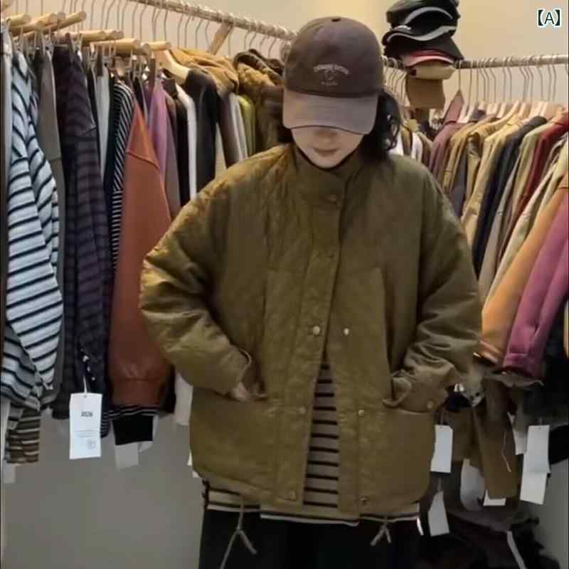 春 コーデ レディース ファッション オシャレ カワイイ シンプル きれいめ ナチュラル 上品カジュアル 婦人服 チェック スタンドカラー ジャケット ゆったり コットン トップス