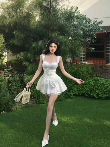 春 コーデ レディース ファッション オシャレ カワイイ シンプル きれいめ ナチュラル 上品カジュアル 婦人服 ハイエンド ホワイト ワンピース ドレス ウエスト Aライン スカート 春 コーデ レディース ファッション オシャレ カワイイ シンプル きれいめ ナチュラル 上品カジュアル 婦人服 ハイエンド ホワイト ワンピース ドレス ウエスト Aライン スカート