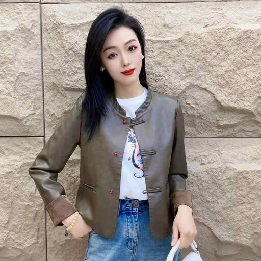 春 コーデ レディース ファッション オシャレ カワイイ シンプル きれいめ ナチュラル 上品カジュアル 婦人服 ブラウン カジュアル ボタン PUレザー ジャケット 春 コーデ レディース ファッション オシャレ カワイイ シンプル きれいめ ナチュラル 上品カジュアル 婦人服 ブラウン カジュアル ボタン PUレザー ジャケット